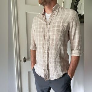 Taylor Stitch Jack Dune Plaid Casual Button Down Shirt - L